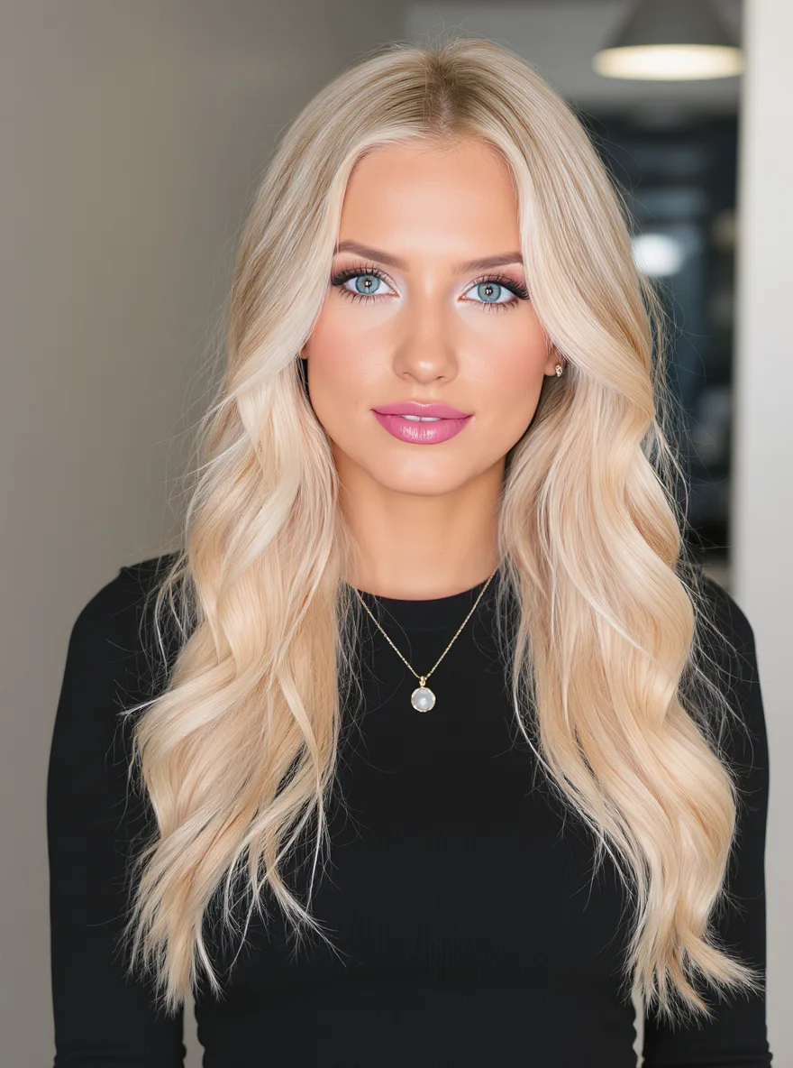vanilla blonde loose waves